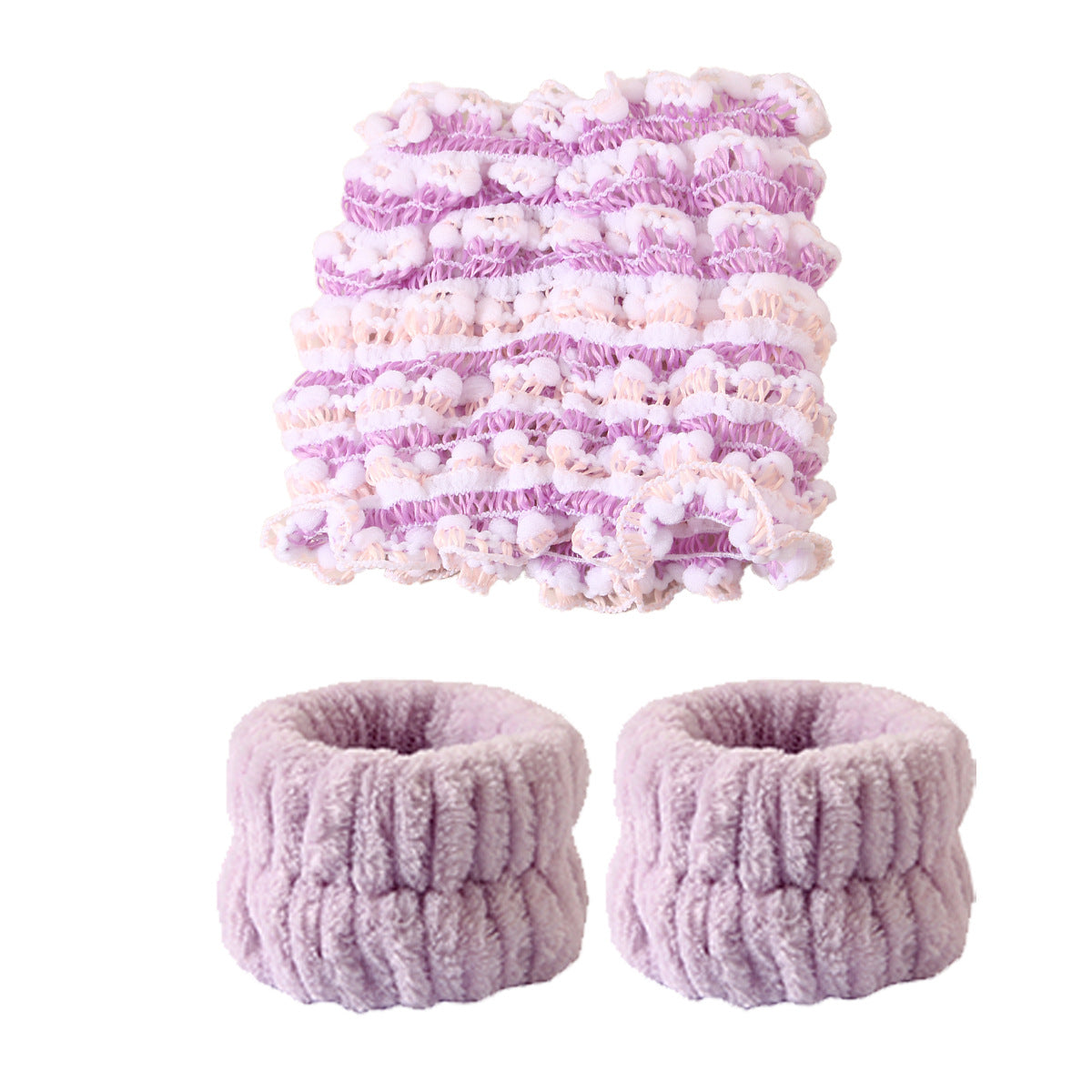 Purple 084 — Headband and two wristbands