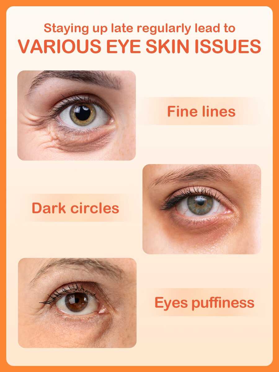 Vitamin C Eye Brightening Essence, Vitamin C, Hyaluronic Acid, Moisturizing And Brightening, Suitable For Dark Circles, Fine Lines, And Eye Bags, Good Choice For Vacation, Travel Essentials, Halloween, Suitable For Summer Eye Care