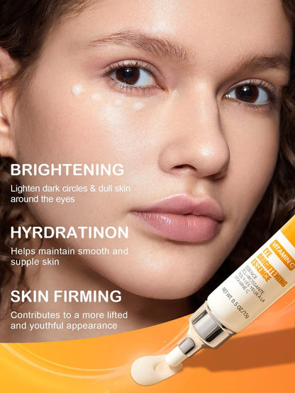 Vitamin C Eye Brightening Essence, Vitamin C, Hyaluronic Acid, Moisturizing And Brightening, Suitable For Dark Circles, Fine Lines, And Eye Bags, Good Choice For Vacation, Travel Essentials, Halloween, Suitable For Summer Eye Care