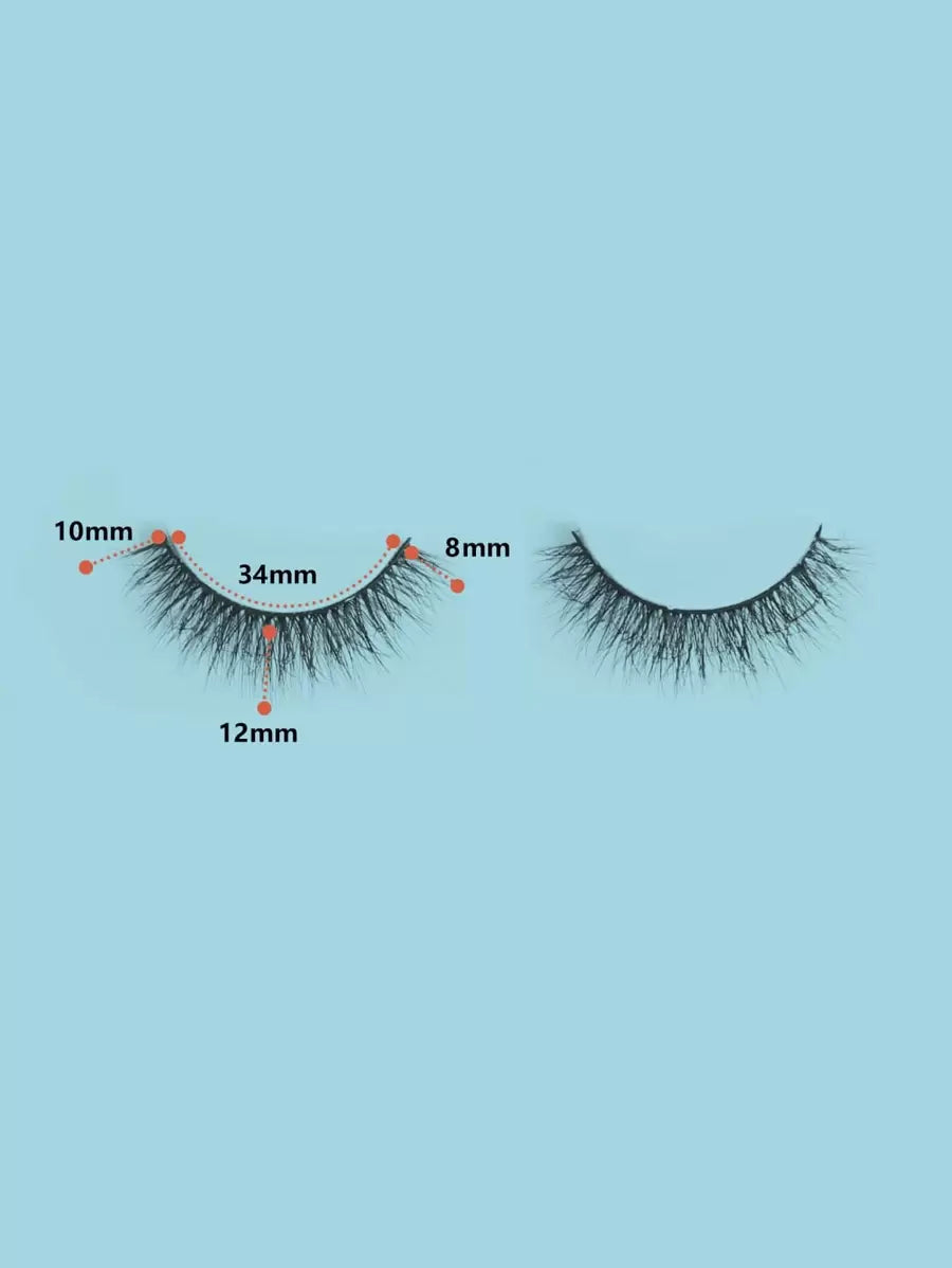 Fluffy Mixed-Length Strip Lashes — 10 Pairs — image 4
