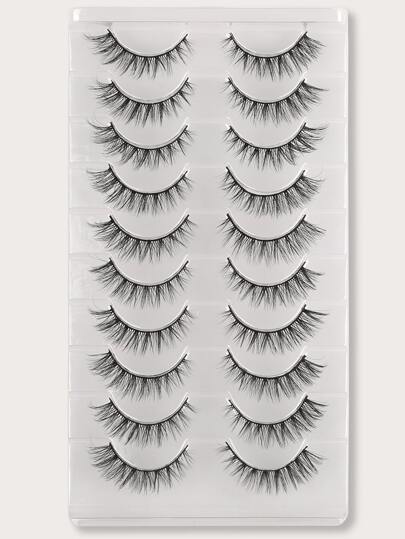 Soft Cross-Style Strip Lashes — 10 Pairs — image 2