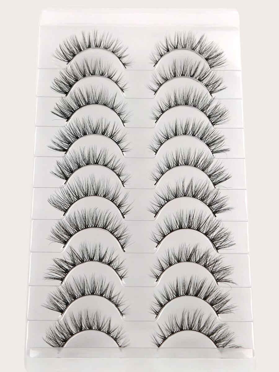 Soft Cross-Style Strip Lashes — 10 Pairs — image 3