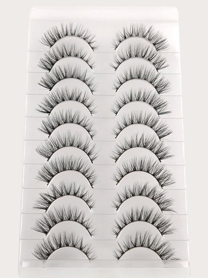 Soft Cross-Style Strip Lashes — 10 Pairs — image 3