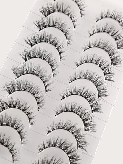Soft Cross-Style Strip Lashes — 10 Pairs — image 7