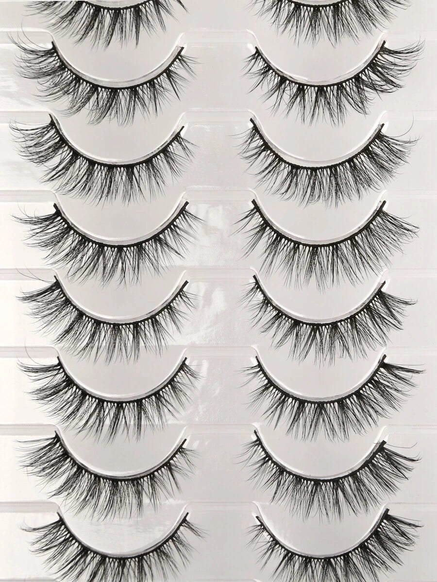 Soft Cross-Style Strip Lashes — 10 Pairs — image 8