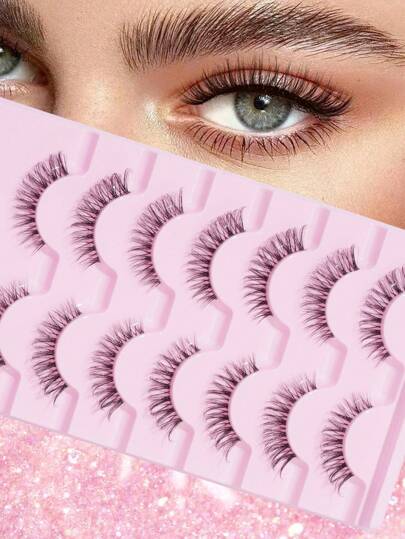 Natural D-Curl Strip Lashes — 7 Pairs — image 2
