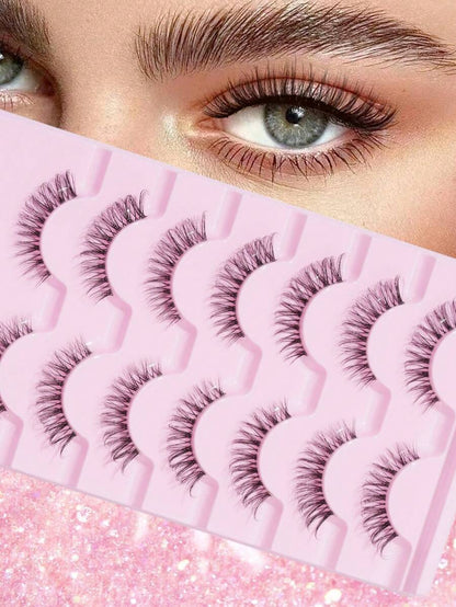 Natural D-Curl Strip Lashes — 7 Pairs — image 1