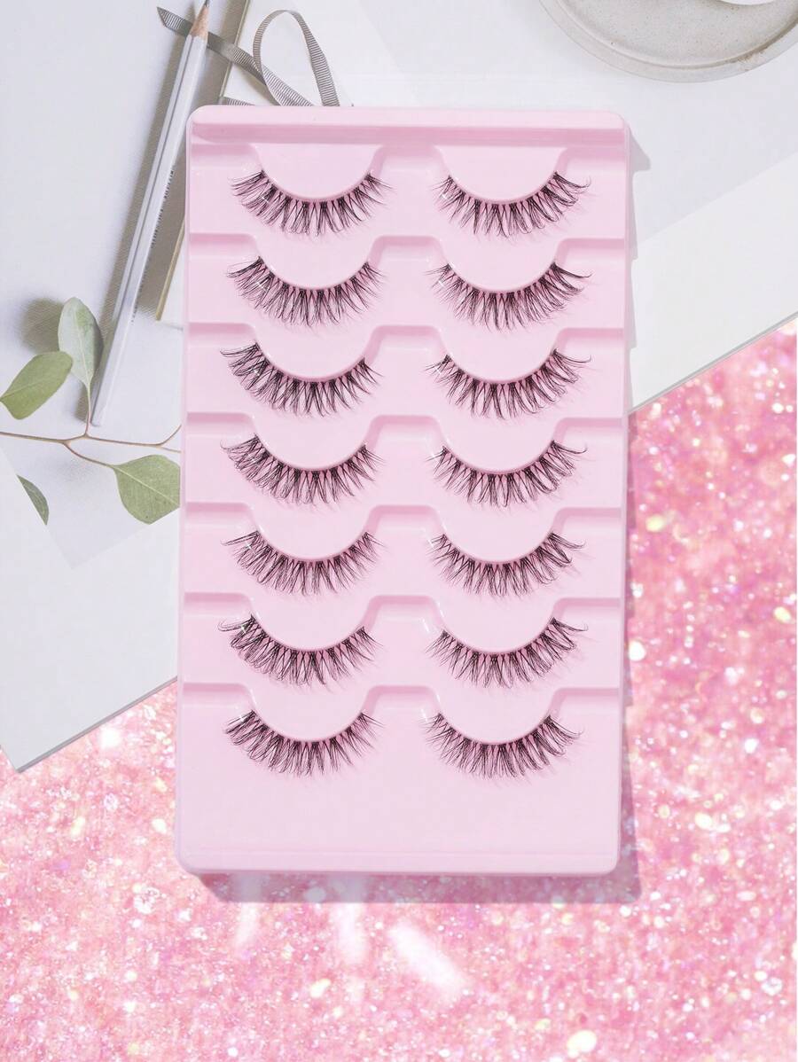 Natural D-Curl Strip Lashes — 7 Pairs — image 3