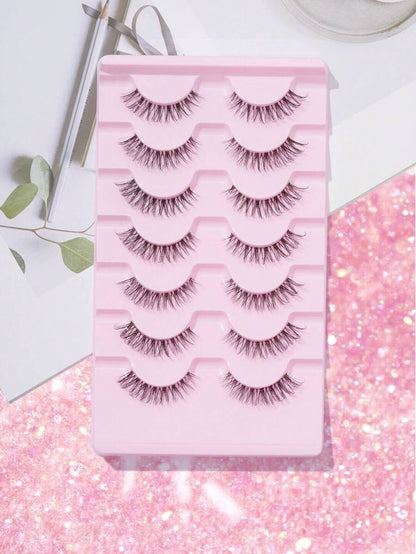 Natural D-Curl Strip Lashes — 7 Pairs — image 3