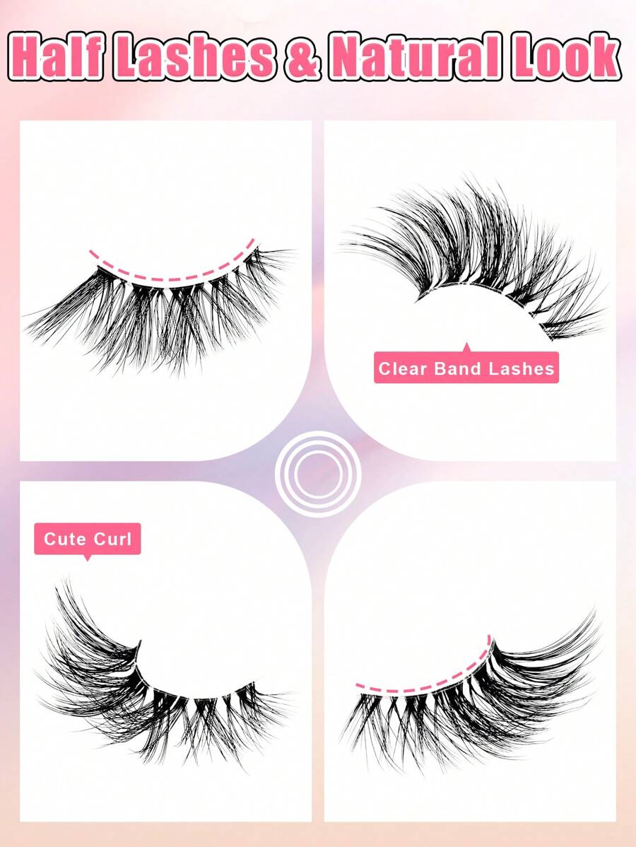 16 mm Cat-Eye Strip Lashes — 7 Pairs — image 8