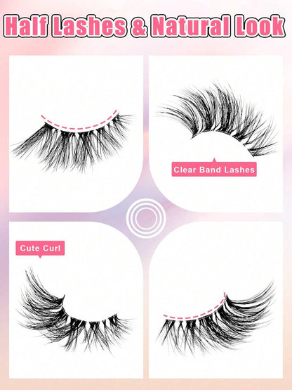 16 mm Cat-Eye Strip Lashes — 7 Pairs — image 8
