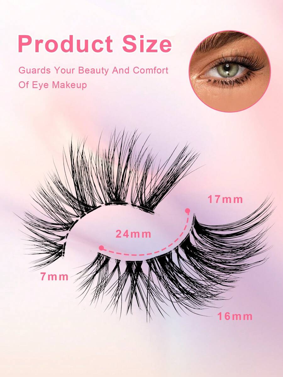 16 mm Cat-Eye Strip Lashes — 7 Pairs — image 7