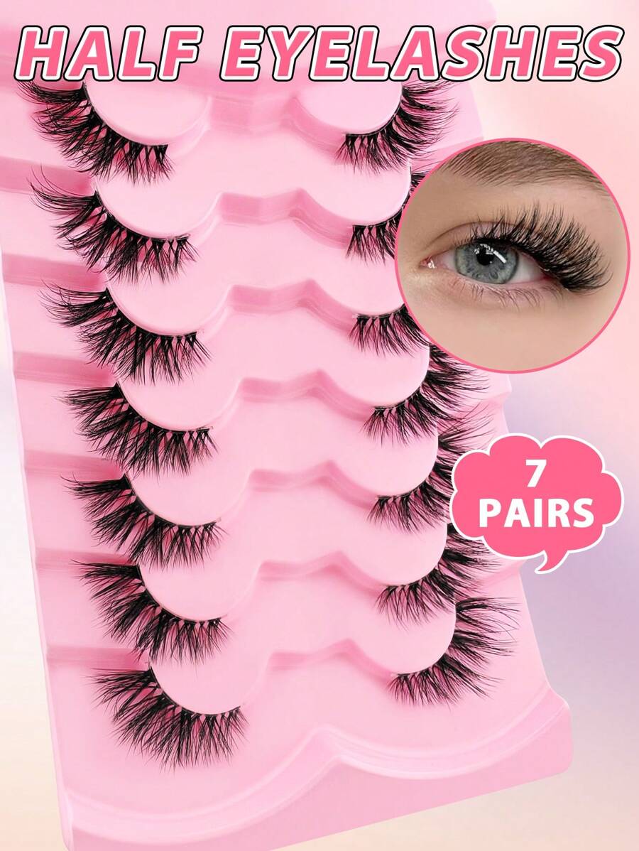 16 mm Cat-Eye Strip Lashes — 7 Pairs — image 4
