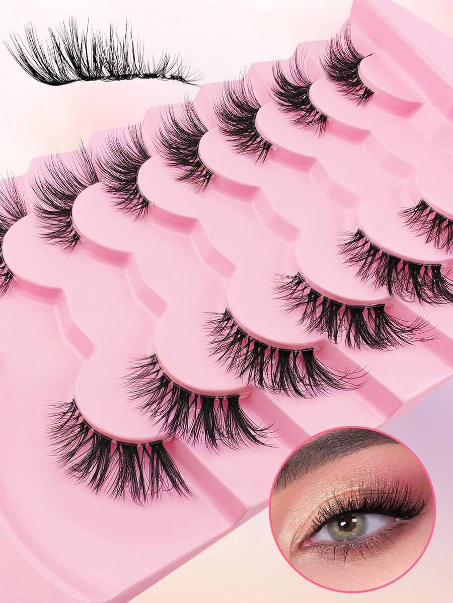 16 mm Cat-Eye Strip Lashes — 7 Pairs — image 5