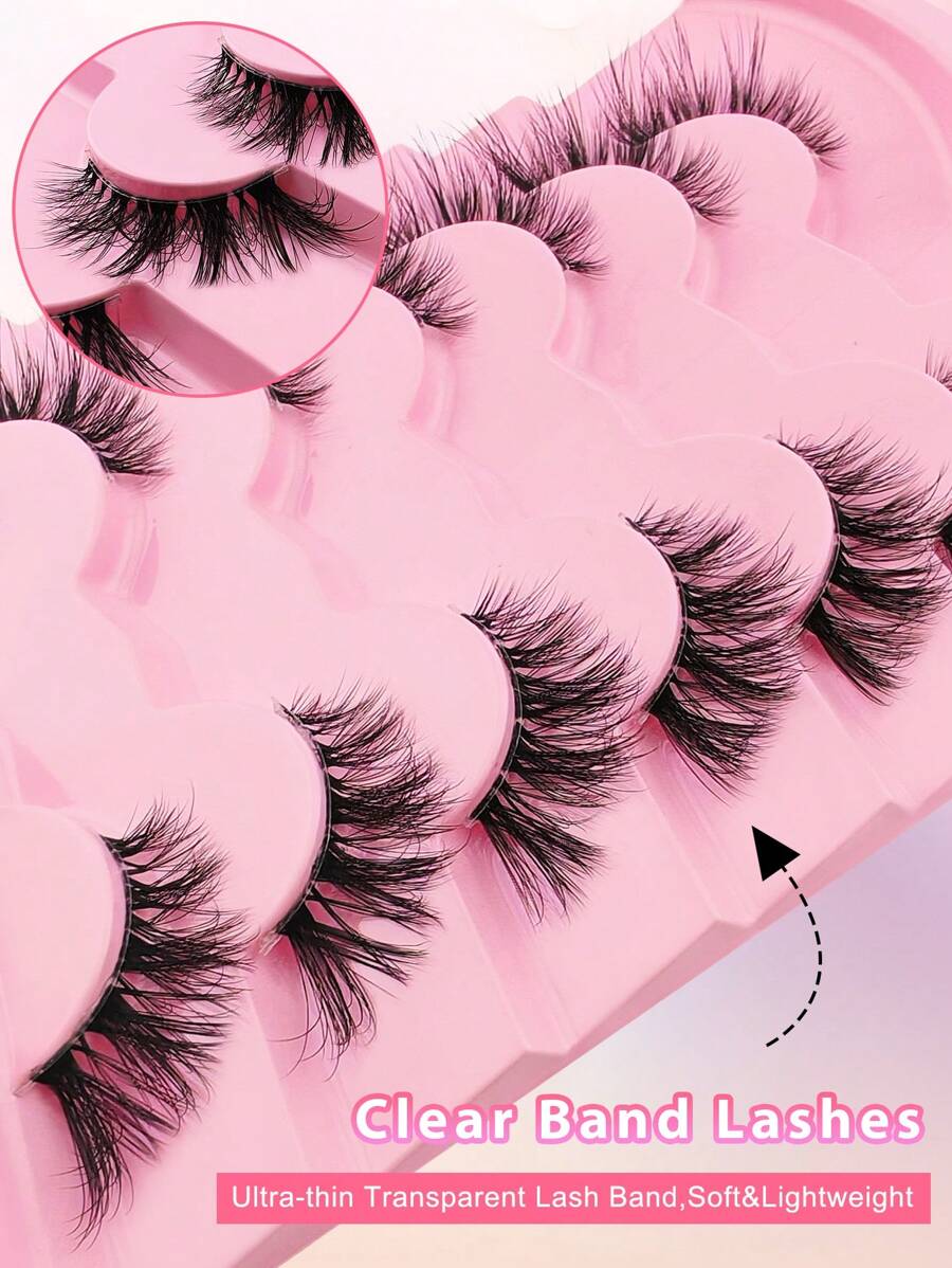 16 mm Cat-Eye Strip Lashes — 7 Pairs — image 3