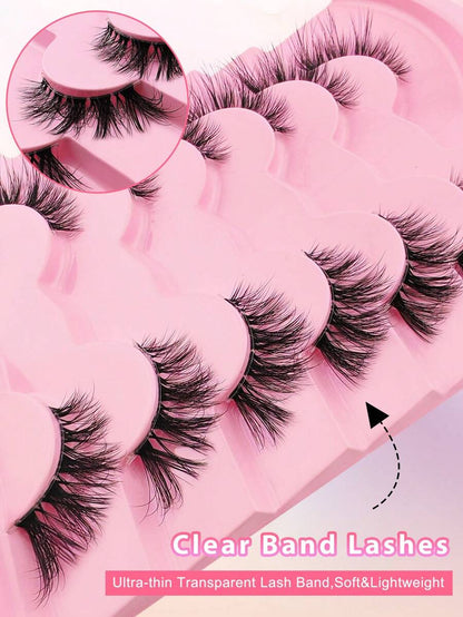 16 mm Cat-Eye Strip Lashes — 7 Pairs — image 3