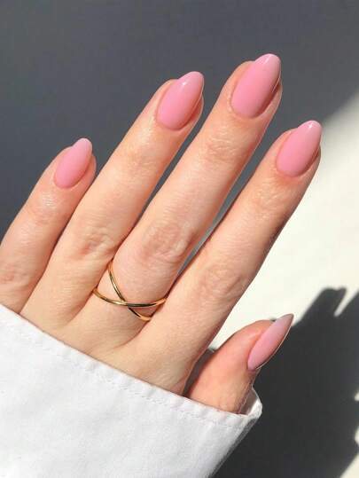 Short Oval Striped Press-On Nails — 24 Pieces — image 6