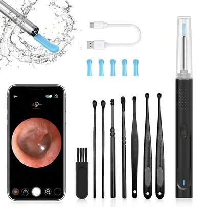 Ear Wax Removal With 5 Ear Scoop, Ear Cleaner With Camera,Ear Wax Remover Tool, Rechargeable Earwax Removal Kit For Adults
