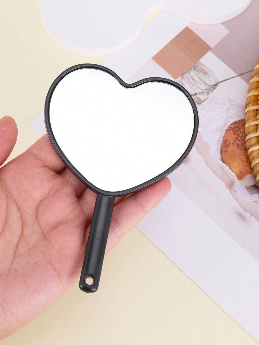 Heart-Shaped Handheld Makeup Mirror — image 3