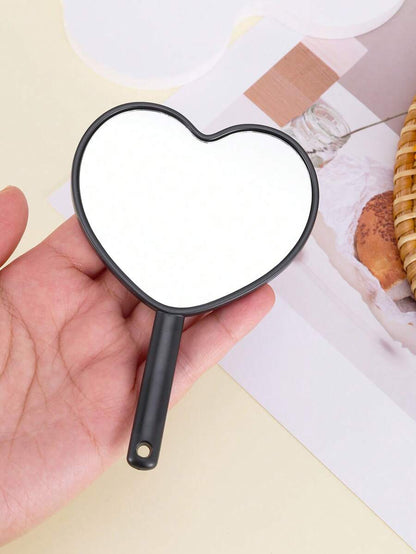 Heart-Shaped Handheld Makeup Mirror — image 3