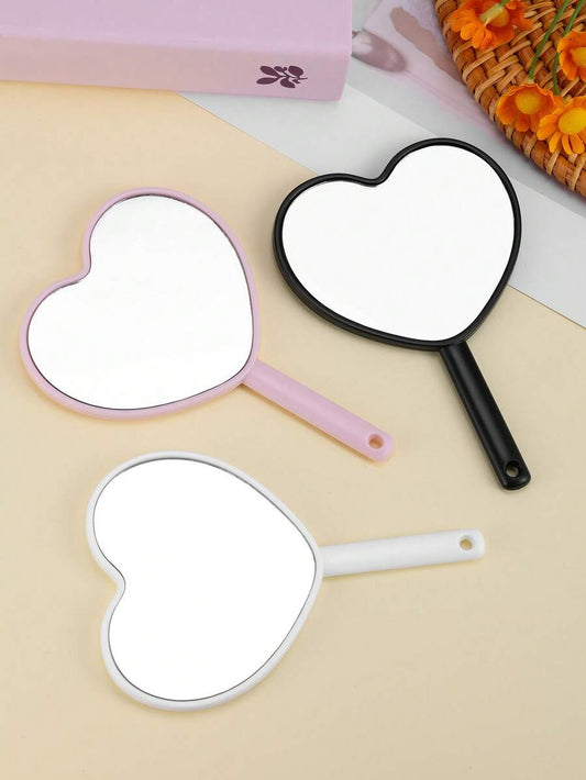 Heart-Shaped Handheld Makeup Mirror — image 1