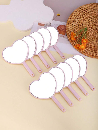Heart-Shaped Handheld Makeup Mirror — image 4