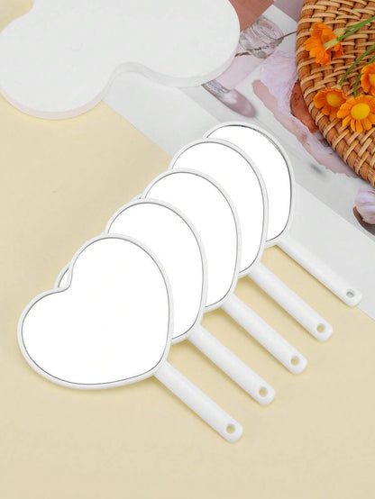 Heart-Shaped Handheld Makeup Mirror — image 6