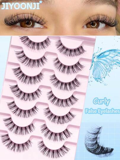 Natural D-Curl Strip Lashes — 7 Pairs — image 6