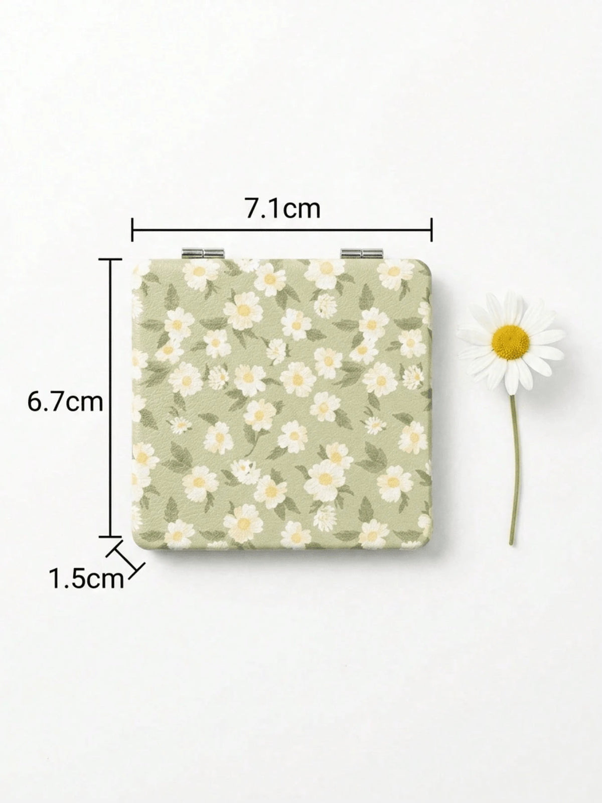 Vintage Floral Compact Makeup Mirror — image 8