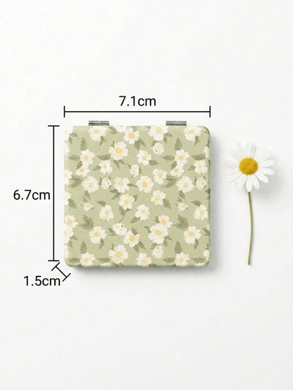 Vintage Floral Compact Makeup Mirror — image 8