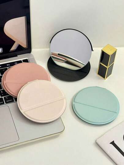 Mini Round Folding Pocket Mirror — image 2