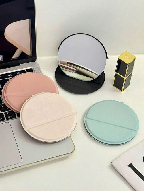 Mini Round Folding Pocket Mirror — image 1