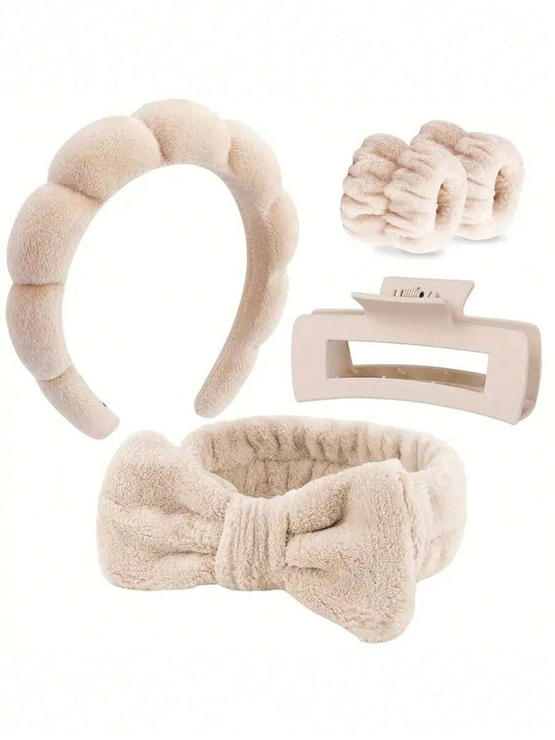 Sponge Hairband Set — 5 Pieces