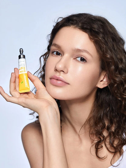 Vitamin C Eye Brightening Essence, Vitamin C, Hyaluronic Acid, Moisturizing And Brightening, Suitable For Dark Circles, Fine Lines, And Eye Bags, Good Choice For Vacation, Travel Essentials, Halloween, Suitable For Summer Eye Care