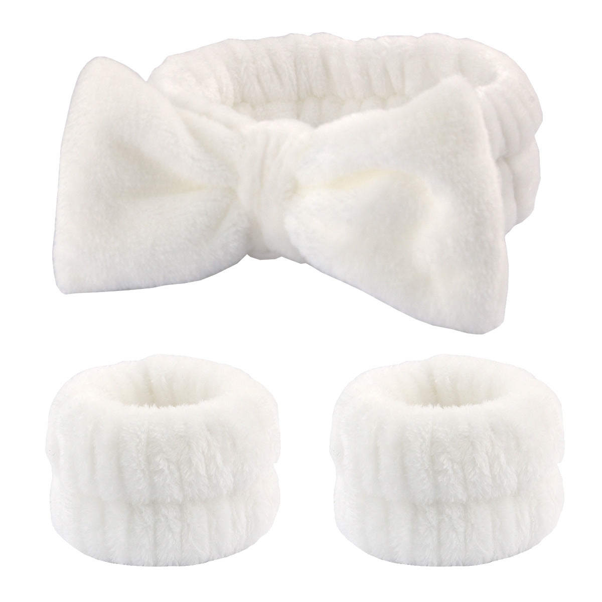 White — Headband and two wristbands