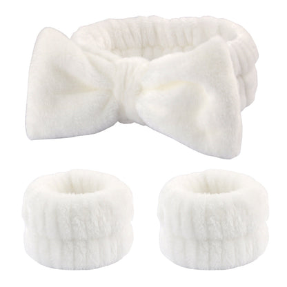 White — Headband and two wristbands