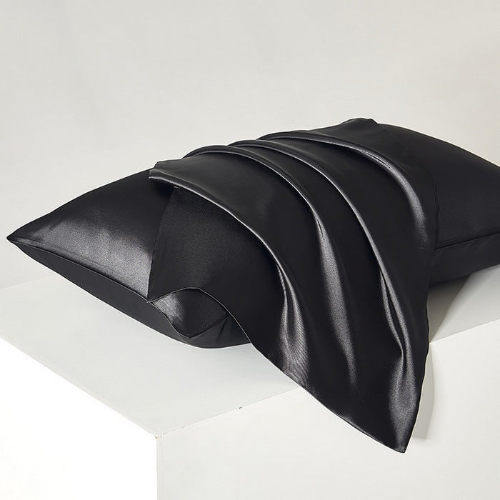 Black satin pillowcase — select pack quantity